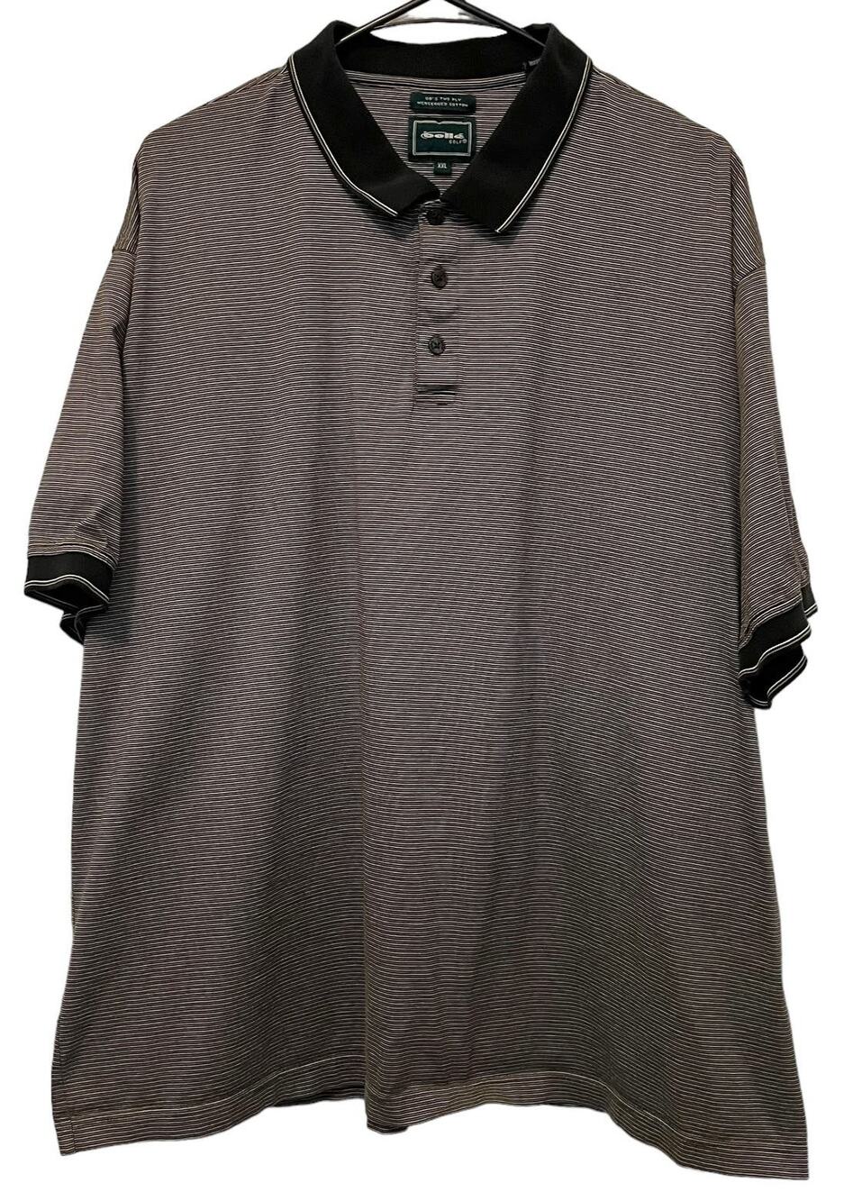 Bolle Golf Polo Shirt Black Stripe Short Sleeve Mens XXL
